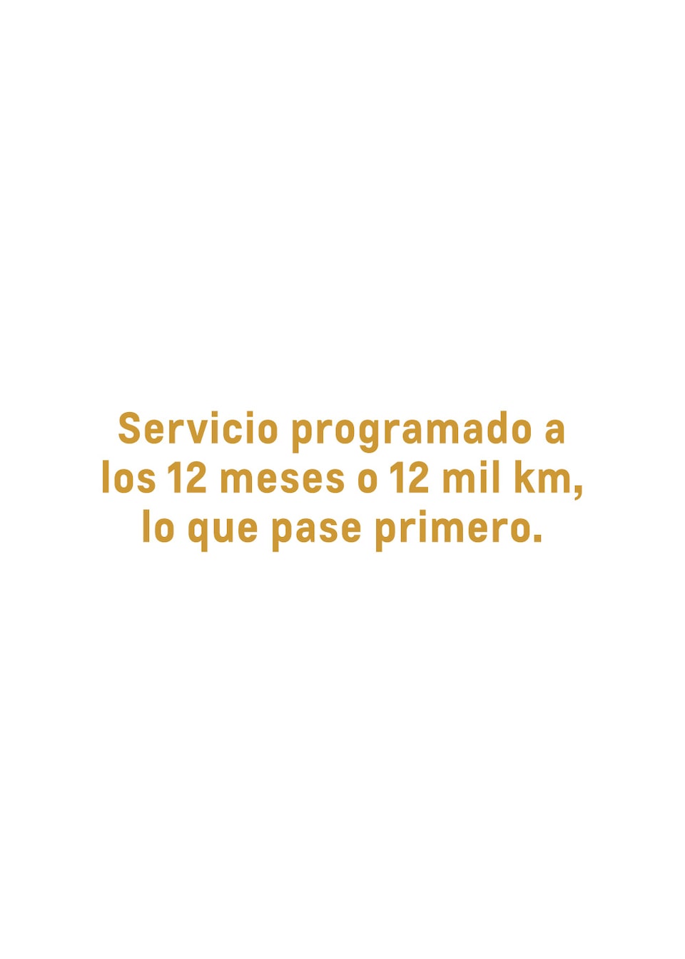 Chevrolet Servicio Certificado programado a los 12 meses o 12 mil kilómetros